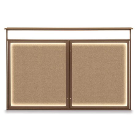 United Visual Products Open Faced Traditional Rounded Corkboard UV647ARC-GOLD-RUBBER